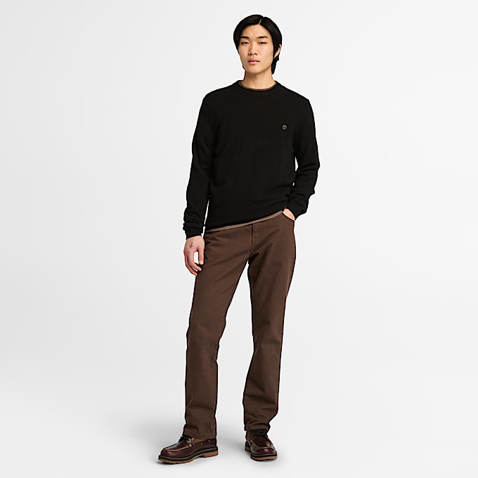 Pull en laine mérinos à col rond Cohas Brook Timberland® pour homme en noir