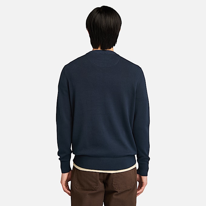 Maglione in Cotone Williams River da Uomo in blu scuro
