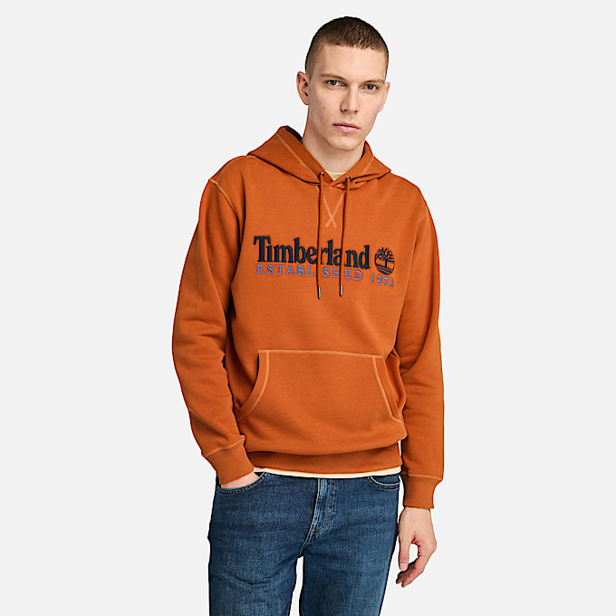 'Established 1973' Hoodie voor heren in oranje - 1