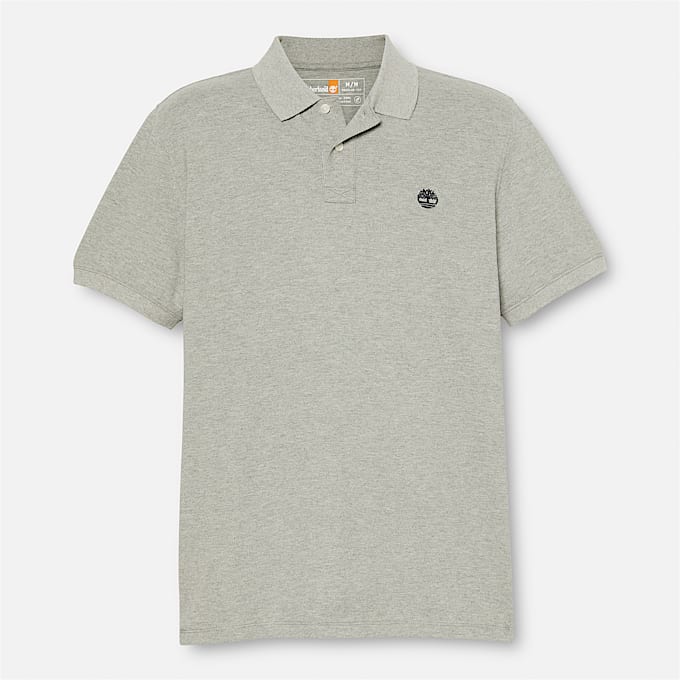 Millers River Pique Short-Sleeve Polo for Men in Dark Grey