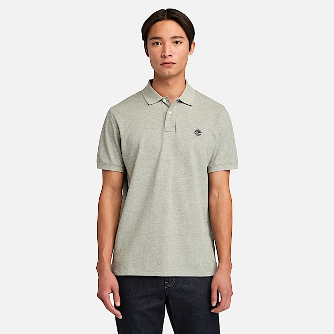 Millers River Piqué poloshirt voor heren in grijs - 1