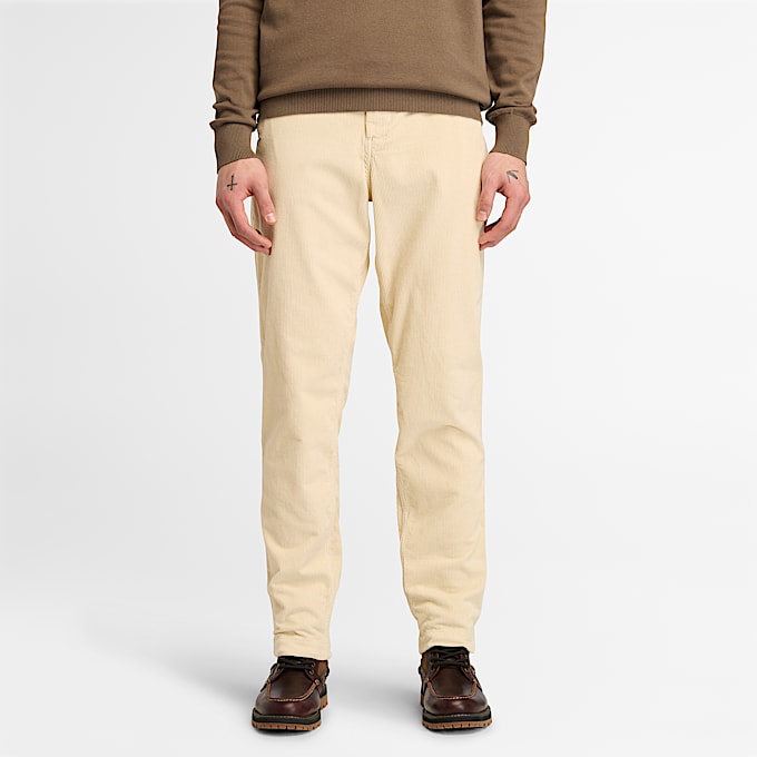 Corduroy Trousers for Men in Beige - 1