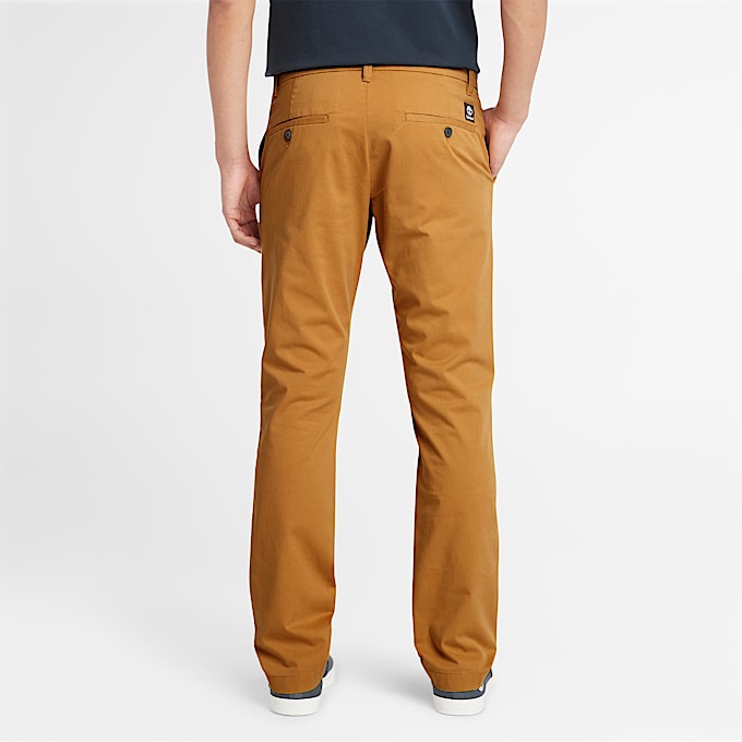 Claremont Chinohose aus Twill mit schmalem Bein für Herren in Dunkelgelb