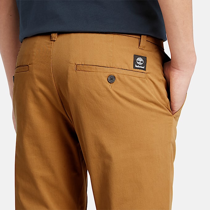 Claremont Chinohose aus Twill mit schmalem Bein für Herren in Dunkelgelb