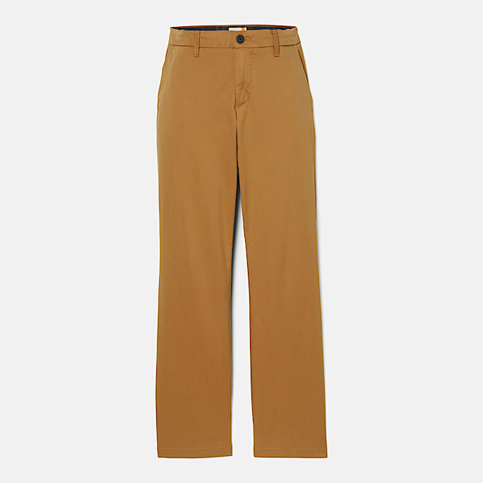 Claremont Chinohose aus Twill mit geradem Bein für Herren in Dunkelgelb