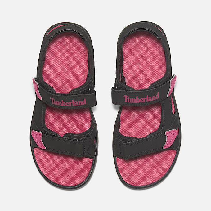 Perkins Row Backstrap Sandal for Toddler in Black/Pink