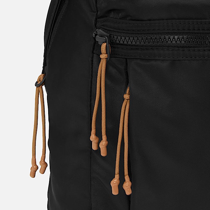 Große Utility-Umhängetasche aus Nylon in Schwarz
