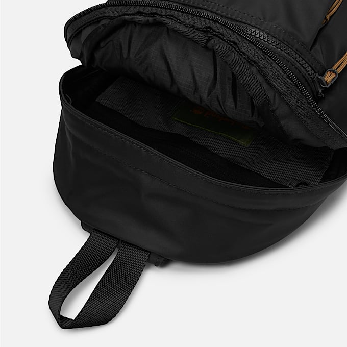 Große Utility-Umhängetasche aus Nylon in Schwarz