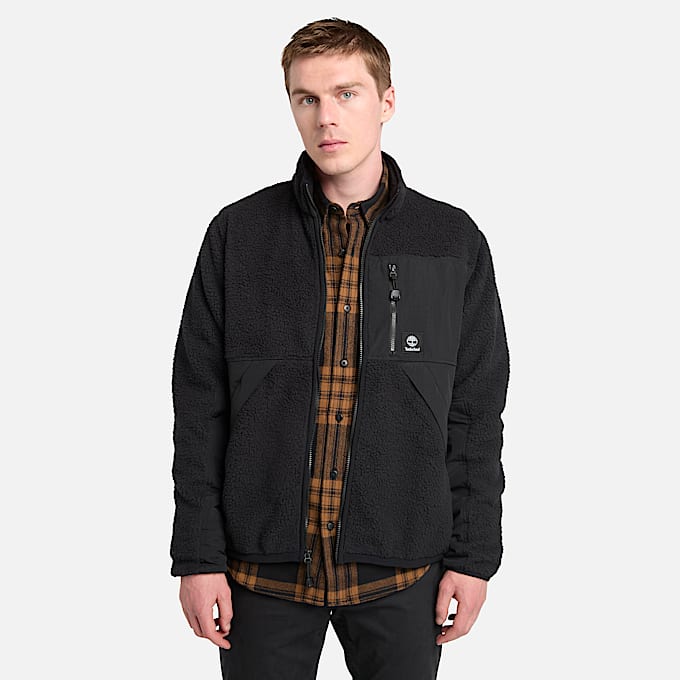 Casaco em Sherpa para Homem em preto - 1