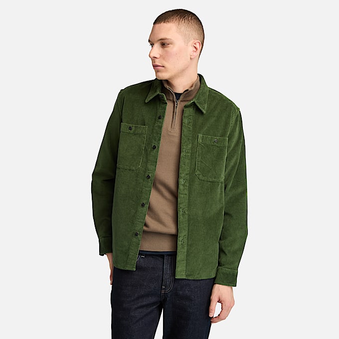 Overshirt van corduroy voor heren in groen - 1