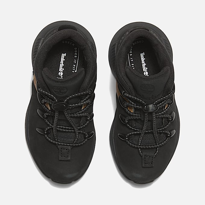 Sprint Trekker Mid Lace-Up Trainer for Toddler in Black/Yellow