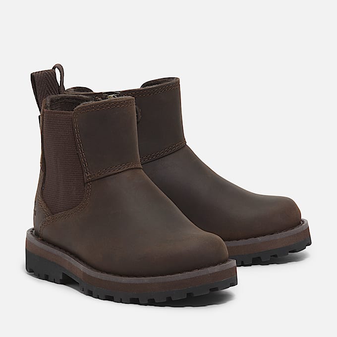 Courma Kid Chelsea Boot voor peuters en kleuters in donkerbruin