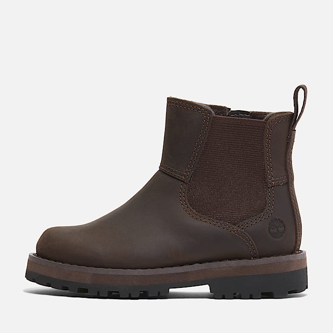 Courma Kid Chelsea Boot voor peuters en kleuters in donkerbruin
