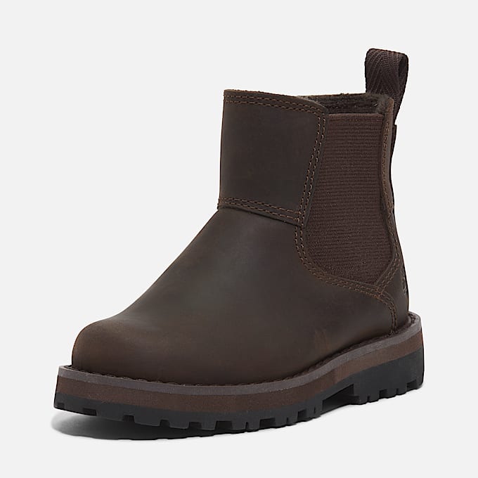 Courma Kid Chelsea Boot voor peuters en kleuters in donkerbruin