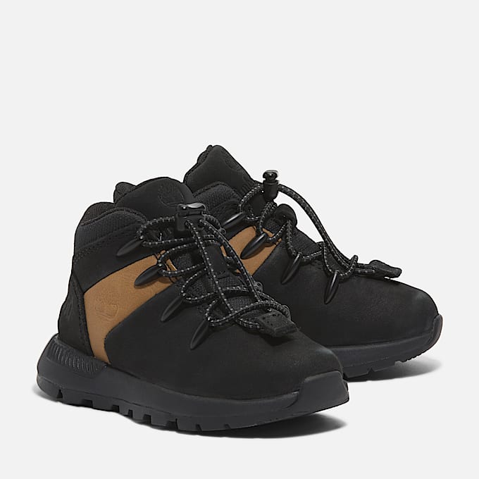 Halbhoher Sprint Trekker Sneaker für Kinder in Schwarz/Gelb