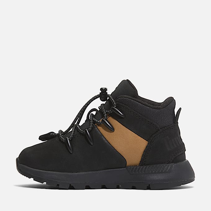 Halbhoher Sprint Trekker Sneaker für Kinder in Schwarz/Gelb