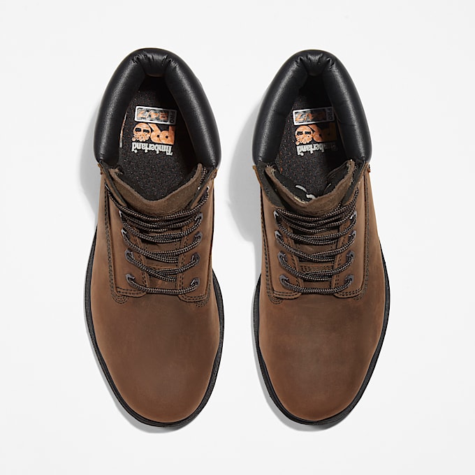 Wasserfester Timberland PRO® Iconic 6-Inch Arbeitsstiefel mit Zehenkappe aus Metalllegierung für Herren in Braun