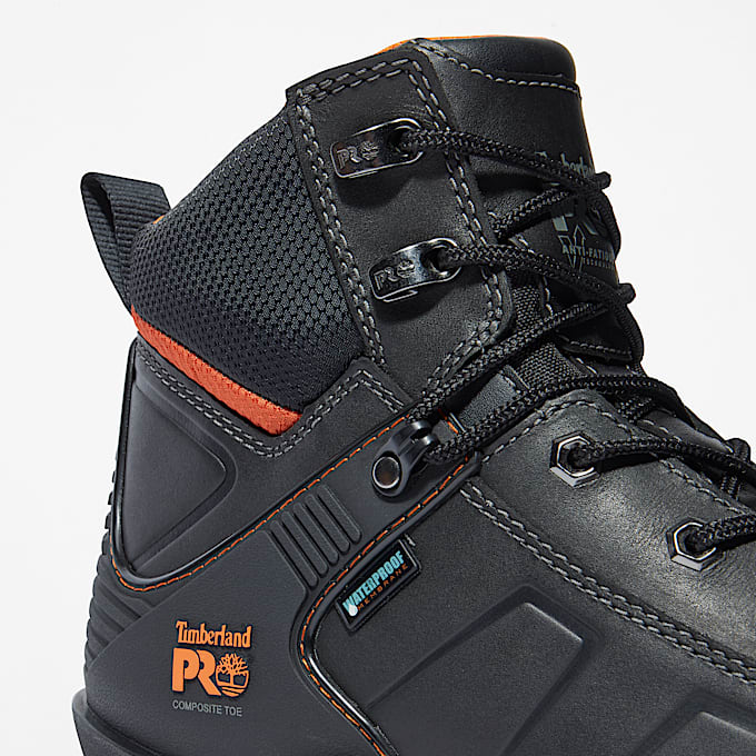 Wasserdichter Timberland PRO®  Hypercharge 6-Inch Work Boot mit Zehenschutz aus Verbundwerkstoff für Herren in Schwarz