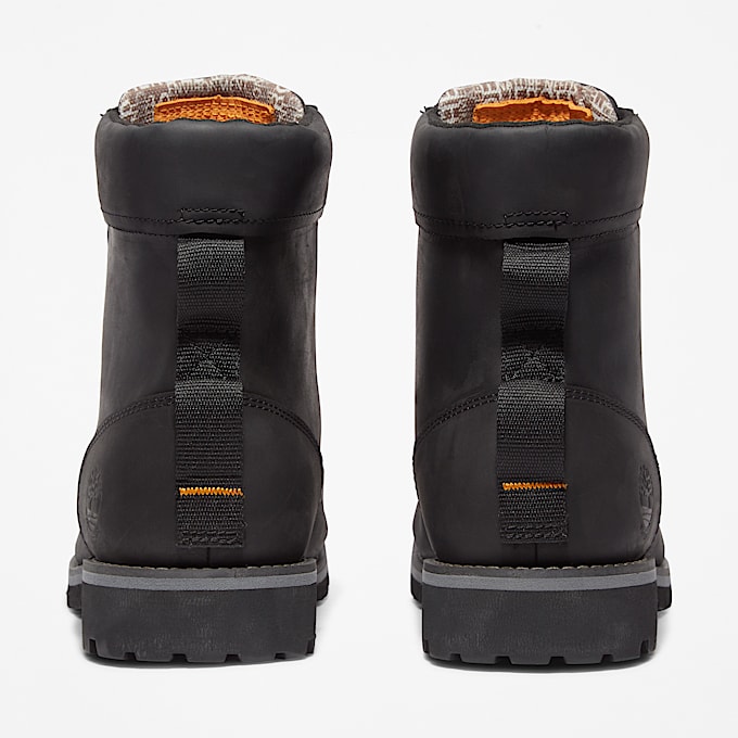 Bottine robuste imperméable pour homme en noir