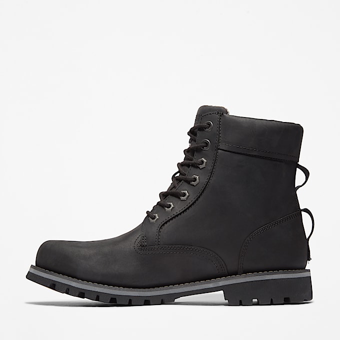 Bottine robuste imperméable pour homme en noir