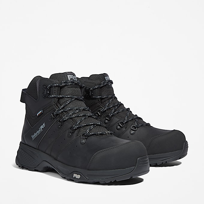 Switchback Composite Toe Waterproof Work Boot for Men in Black