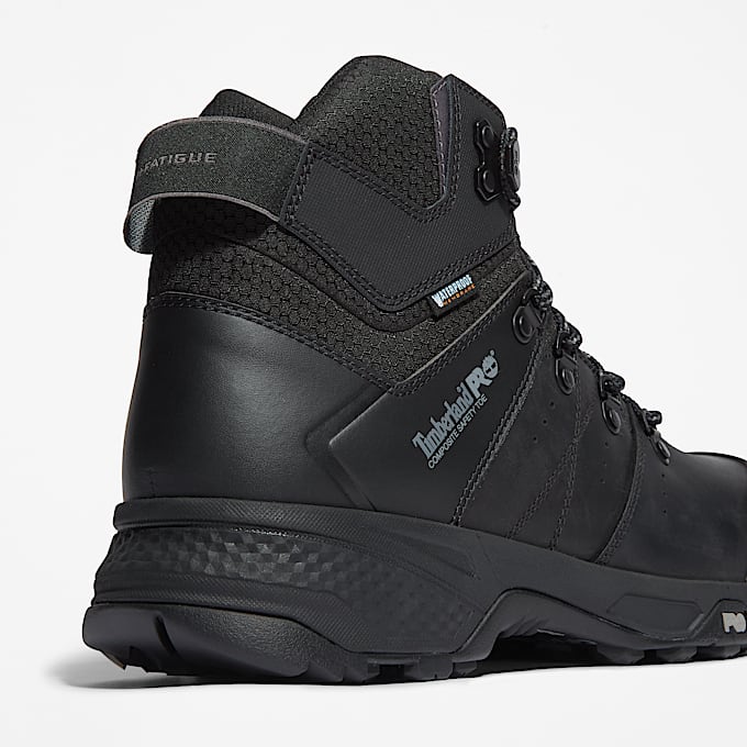 Switchback Composite Toe Waterproof Work Boot for Men in Black