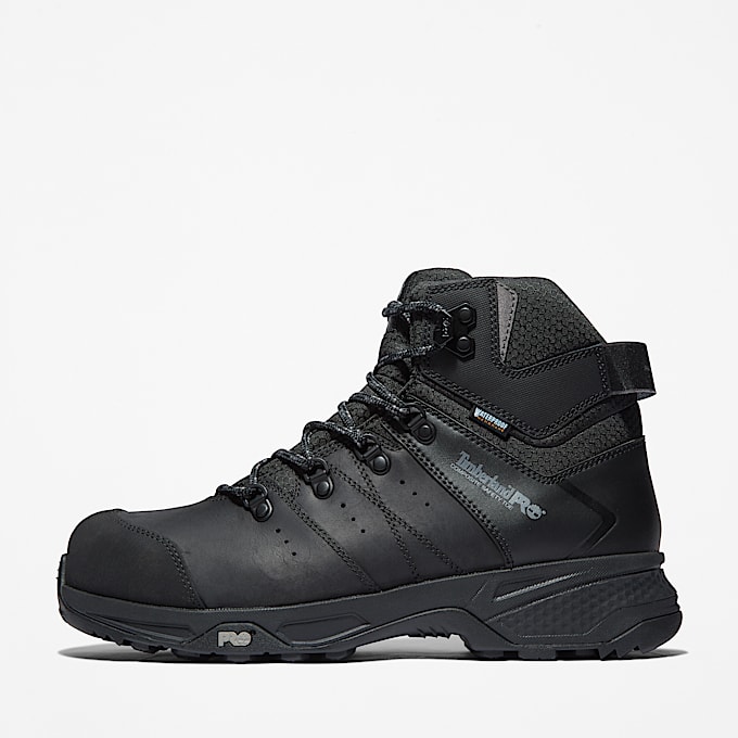 Switchback Composite Toe Waterproof Work Boot for Men in Black
