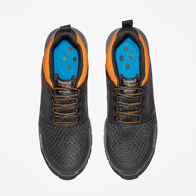 Baskets de travail Radius pour homme en noir et orange