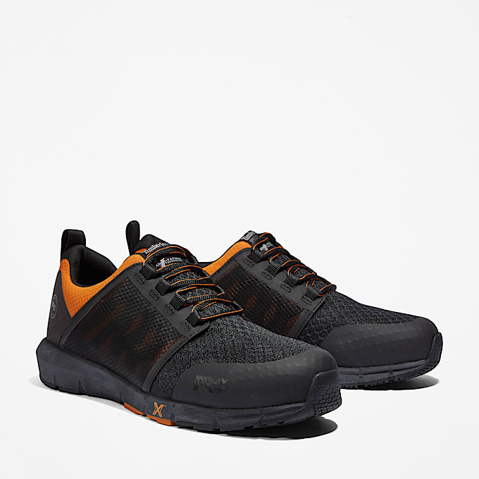 Baskets de travail Radius pour homme en noir et orange