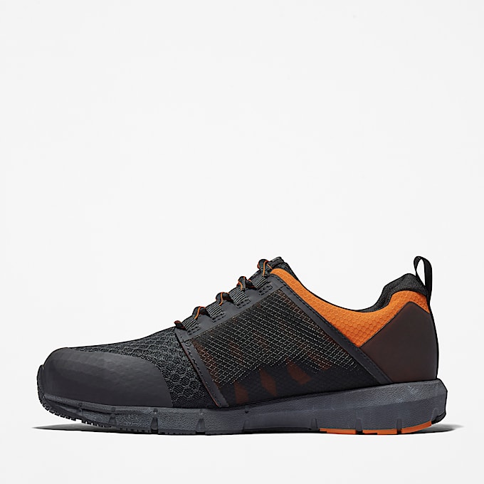 Baskets de travail Radius pour homme en noir et orange