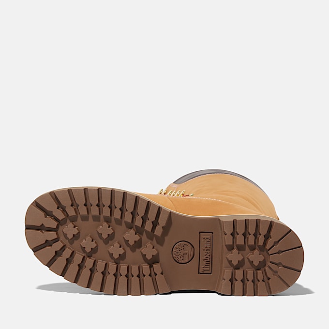 Wasserdichter Timberland Premium 14-Inch-Boot zum Schnüren für Damen in Gelb
