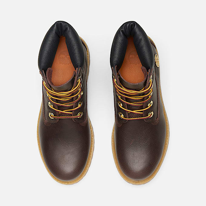 6-inch Boot imperméable à lacets Espresso Timberland® Premium pour femme en marron foncé/noir