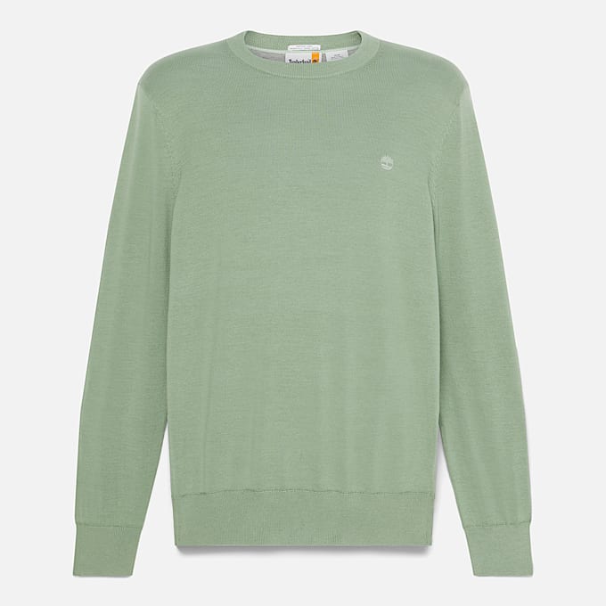 Maglione in Cotone Tinto in Filo Williams River da Uomo in verde