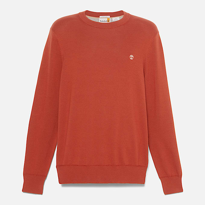 Maglione in Cotone Tinto in Filo Williams River da Uomo in rosso