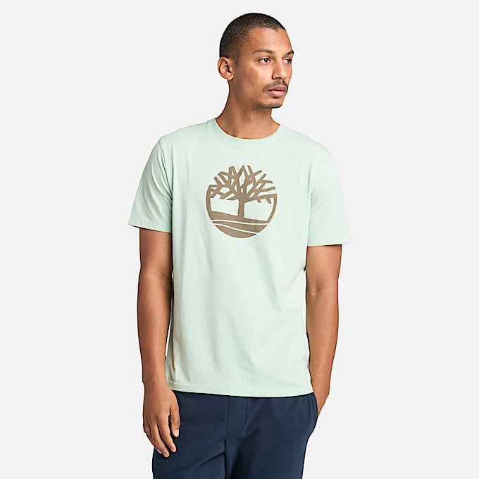 Kennebec River Tree Logo T-Shirt for Men in Green - 1