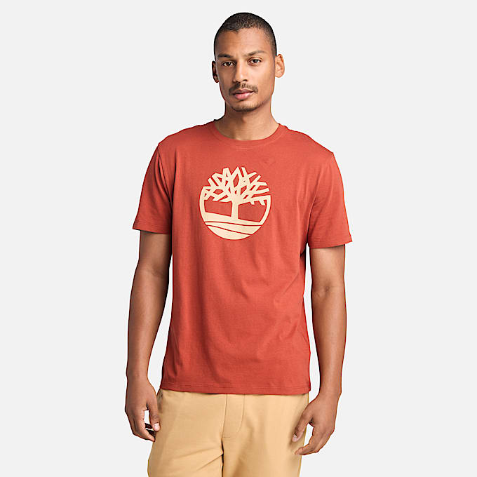 Kennebec River T-Shirt mit Baum-Logo für Herren in Rot - 1