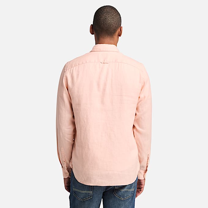 Mill Brook Linen Shirt for Men in Light Pink