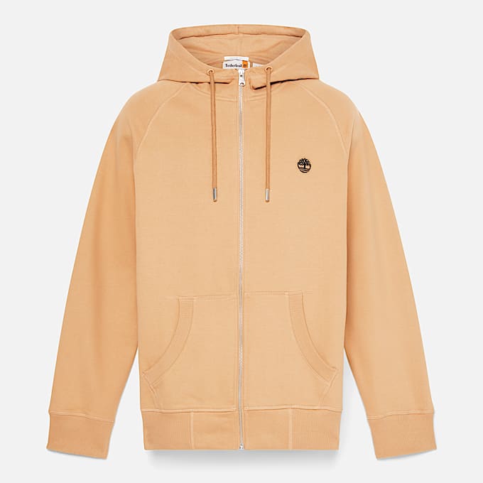 Exeter River Loopback-Hoodie mit durchgehendem Reißverschluss für Herren in Gelb