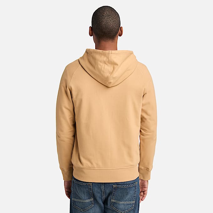 Exeter River Loopback-Hoodie mit durchgehendem Reißverschluss für Herren in Gelb