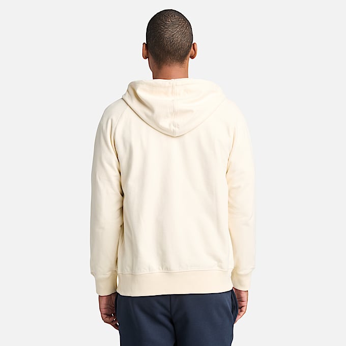 Exeter River Loopback-Hoodie mit durchgehendem Reißverschluss für Herren in Hellbeige