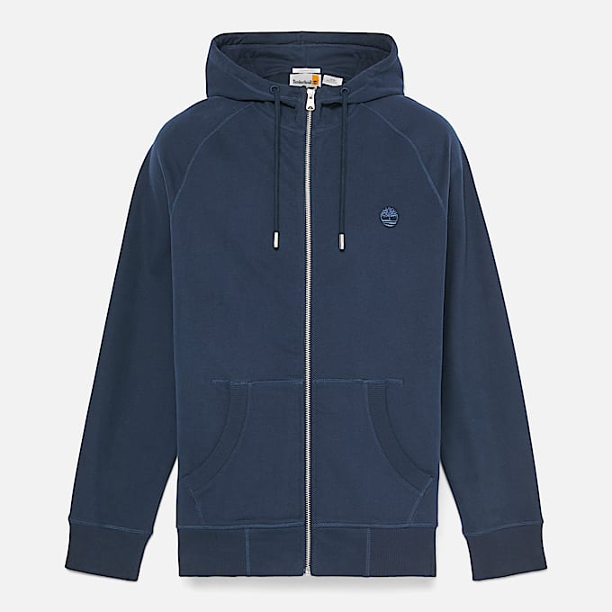 Exeter River Loopback-Hoodie mit durchgehendem Reißverschluss für Herren in Dunkelblau