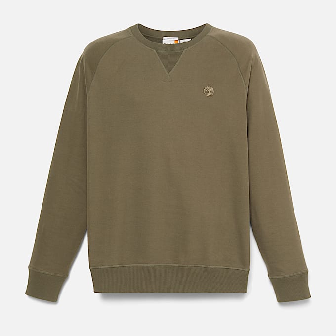 Camisola de Gola Redonda Exeter River Loopback para Homem em verde-escuro