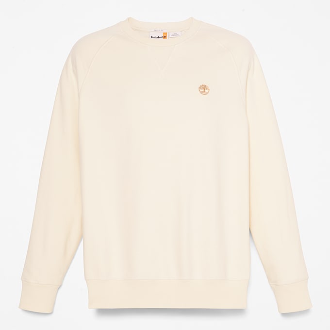 Exeter River Loopback Sweatshirt met ronde hals voor heren in lichtbeige