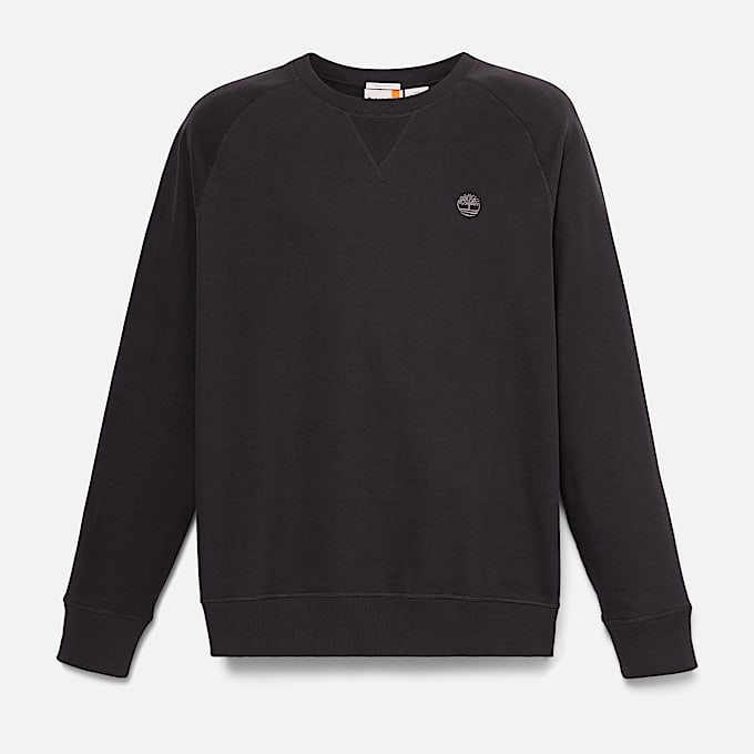 Sweat à col rond et envers bouclé Exeter River pour homme en noir