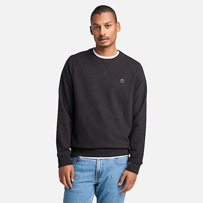 Exeter River Loopback Crewneck Sweatshirt for Men in Black - 1