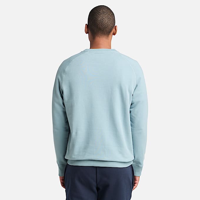 Exeter River Loopback Sweatshirt met ronde hals voor heren in blauw