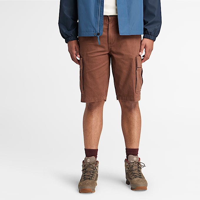 Short cargo en sergé Brookline pour homme en marron - 1