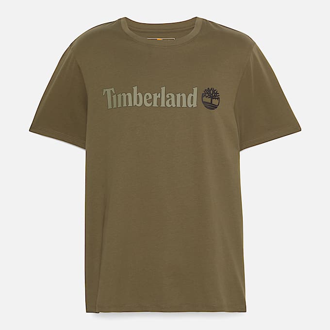T-shirt a Maniche Corte con Logo Lineare Kennebec River da Uomo in verde