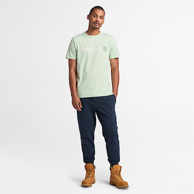 Kennebec River Linear Logo-T-Shirt für Herren in Grün