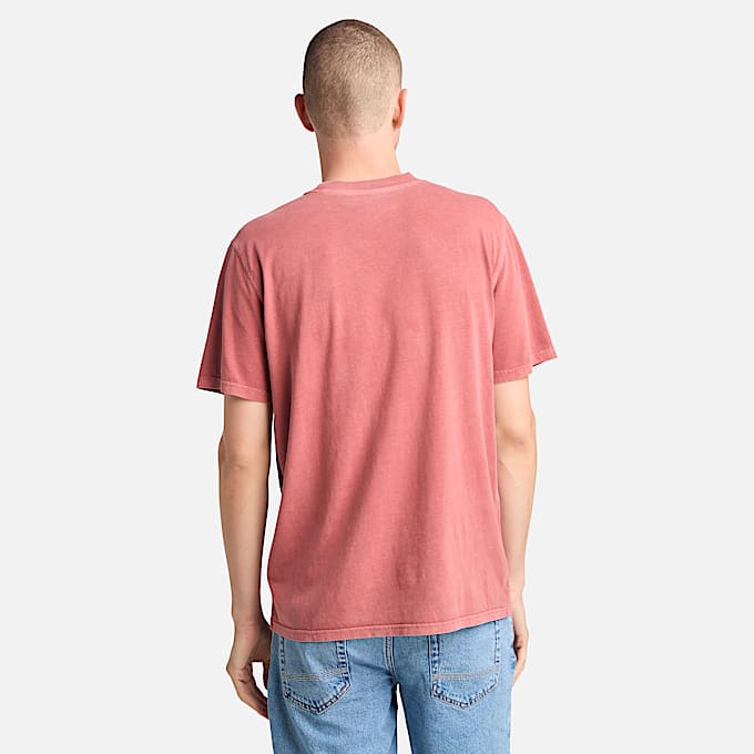T-shirt Merrymack River teint en pièce pour homme en rouge